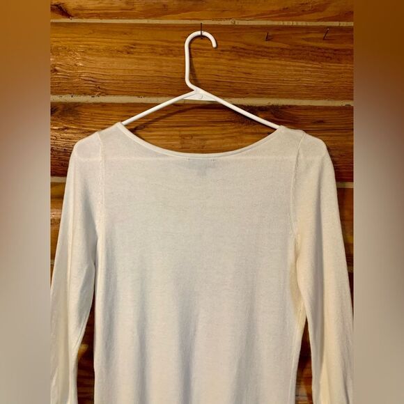 Worthington Cream Boatneck 3/4 Sleeve Sweater with Ripple Detail on Coll… - Picture 6 of 9